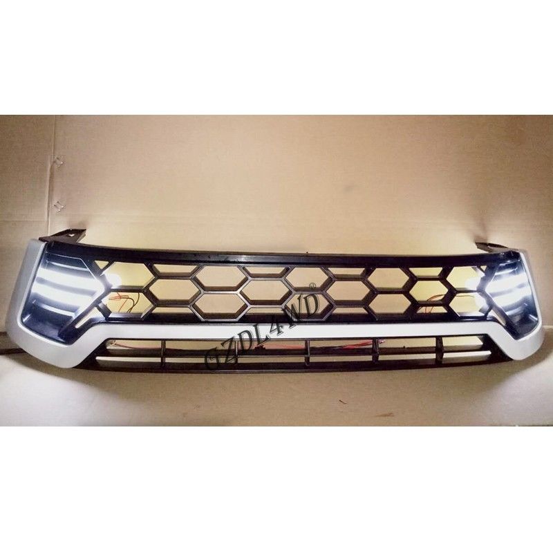With LED Front Grille Mesh  Pickup Accessories  Front grille For Toyota Revo 2015-2016
