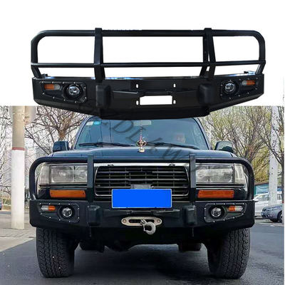 Automotive Front Bumper Guard For LAND CRUISER Lc Fj 80 Black Rolled Steel