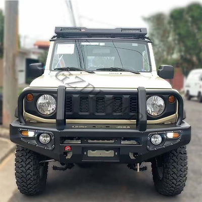 Jimny için siyah boya 4x4 çelik araba ön tamponu 2019+ Ön Bull Bar tamponu